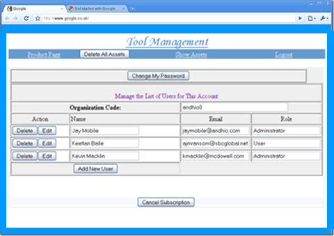 web-based inventory management admin